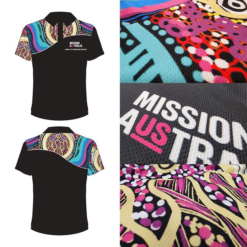 Final product – sublimation printed polo tops