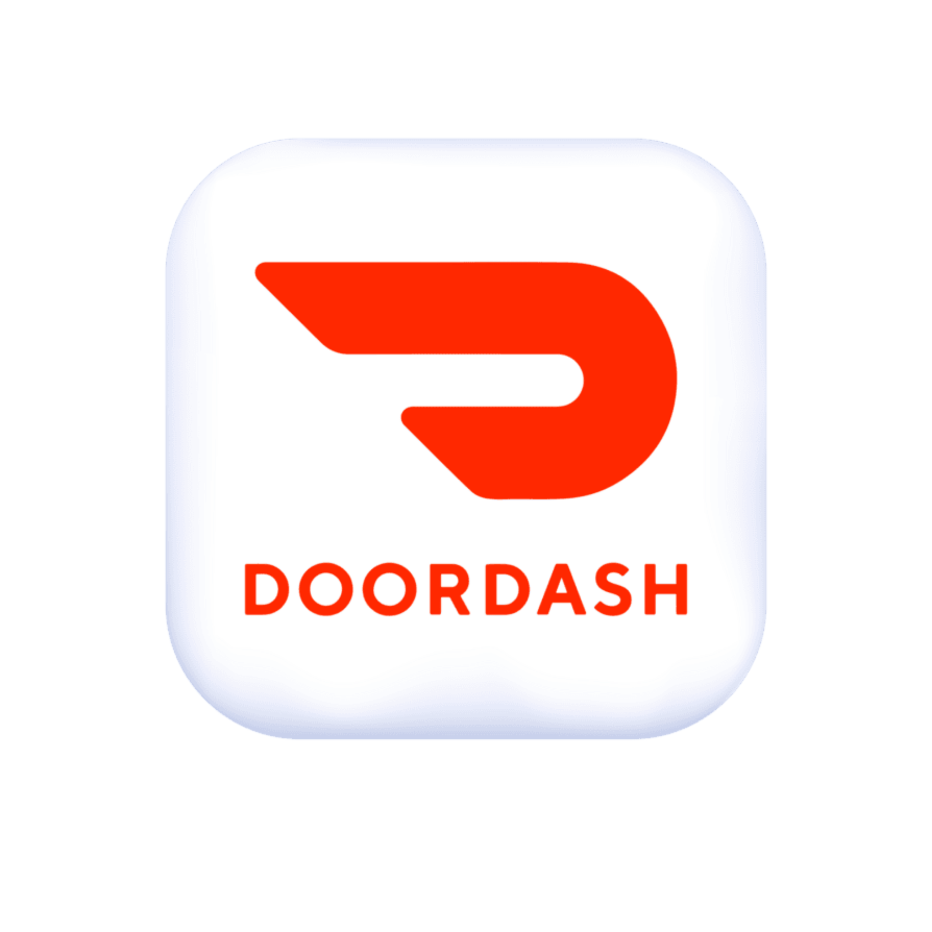 DoorDash logo in red on a white rounded-square icon