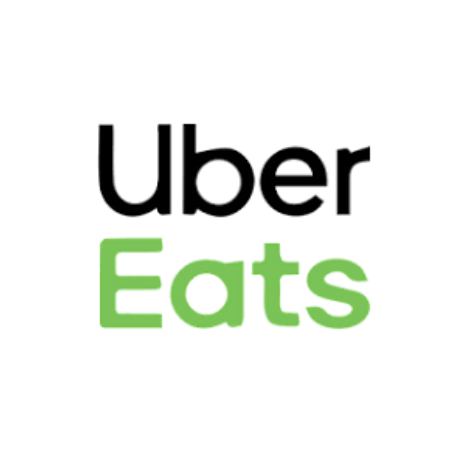 Uber Eats logo in black and green on a white background