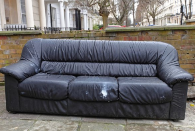 Old Couch that needs Cheyenne Junk removal to pick up