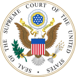 Seal of the Supreme Court of the United States with eagle and shield in red, white, and blue Seal of the Supreme Court of the United States with eagle and shield in red, white, and blue