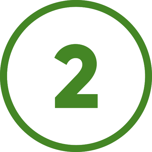 Green number 2 inside a green circle.