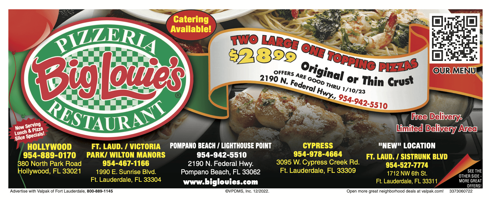 Big Louie's Pizzeria I Offers