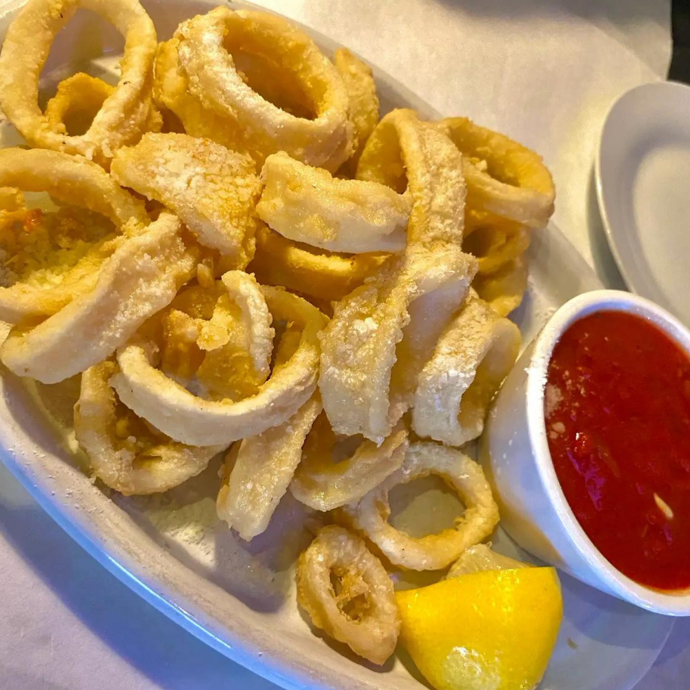Crispy calamari appetizer from Big Louie’s Pizzeria