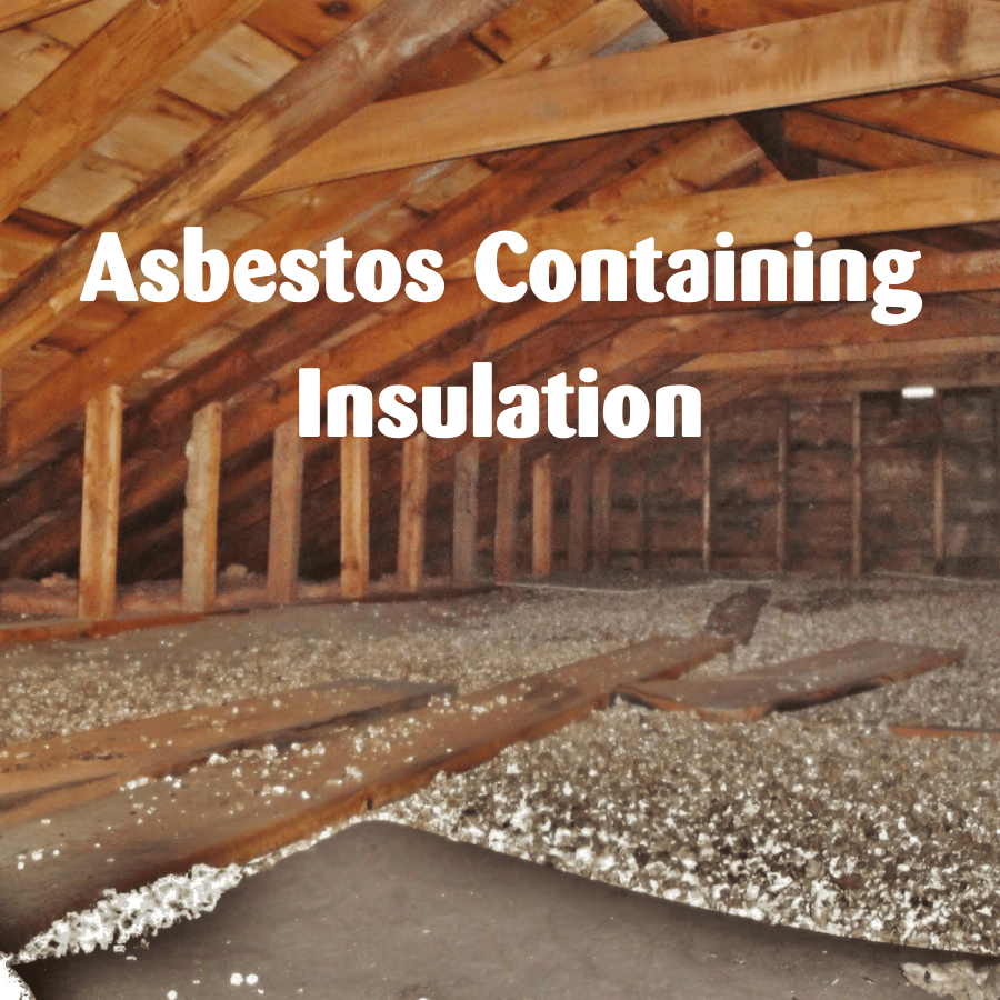 Asbestos containing vermiculite attic insulation