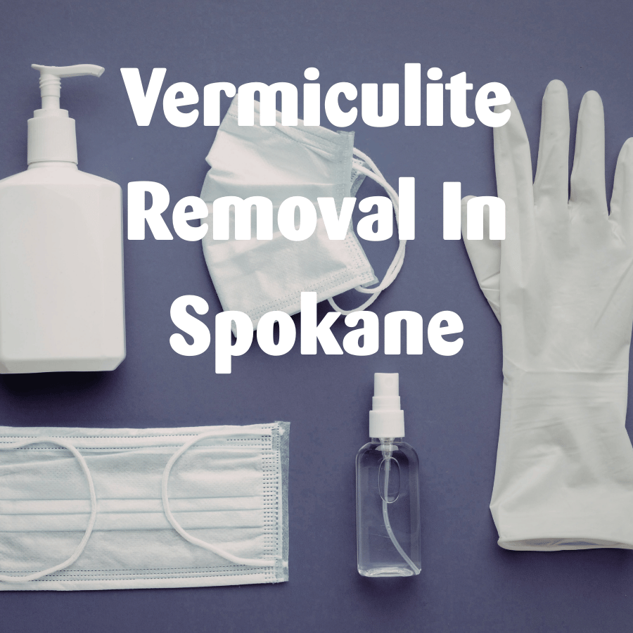 Vermiculite Removal Containment Setup in Spokane Attic