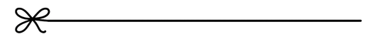 Black decorative divider line with a small bow on the left.