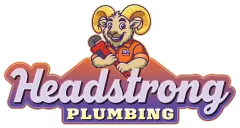 Headstrong Plumbing Headstrong Plumbing logo with a cartoon ram above purple and orange text