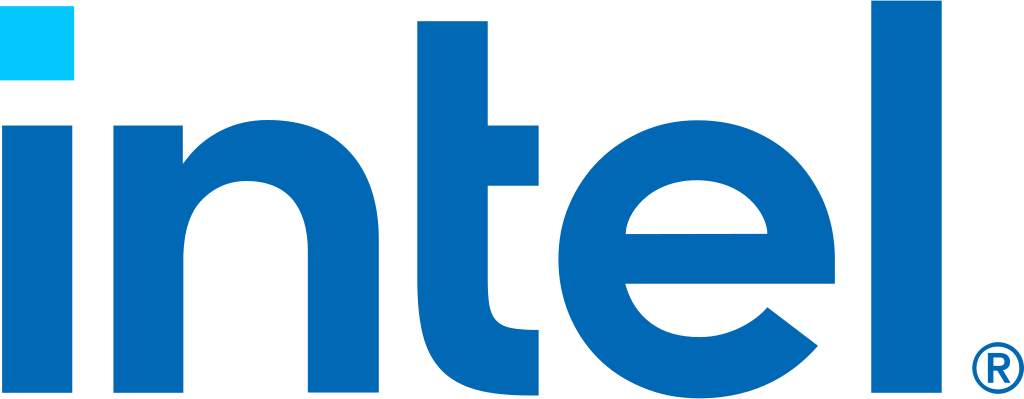 Intel logo: blue