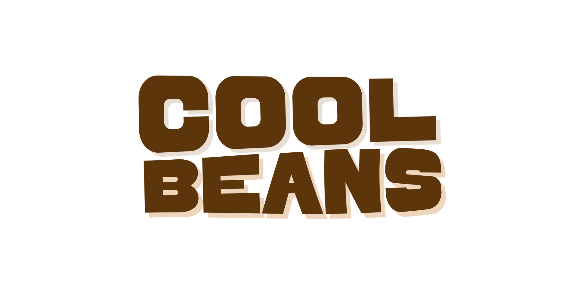 A logo for cool beans is shown on a white background. Custom Design by Sarah Rosie Studios.