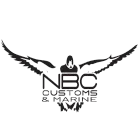 NBC Customs & Marine logo with black eagle wings on a white background