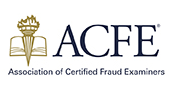 ACFE logo with gold emblem and dark blue text reading “Association of Certified Fraud Examiners”