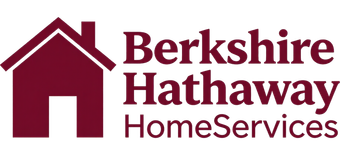 Berkshire Hathaway HomeServices logo in maroon and black with house icon