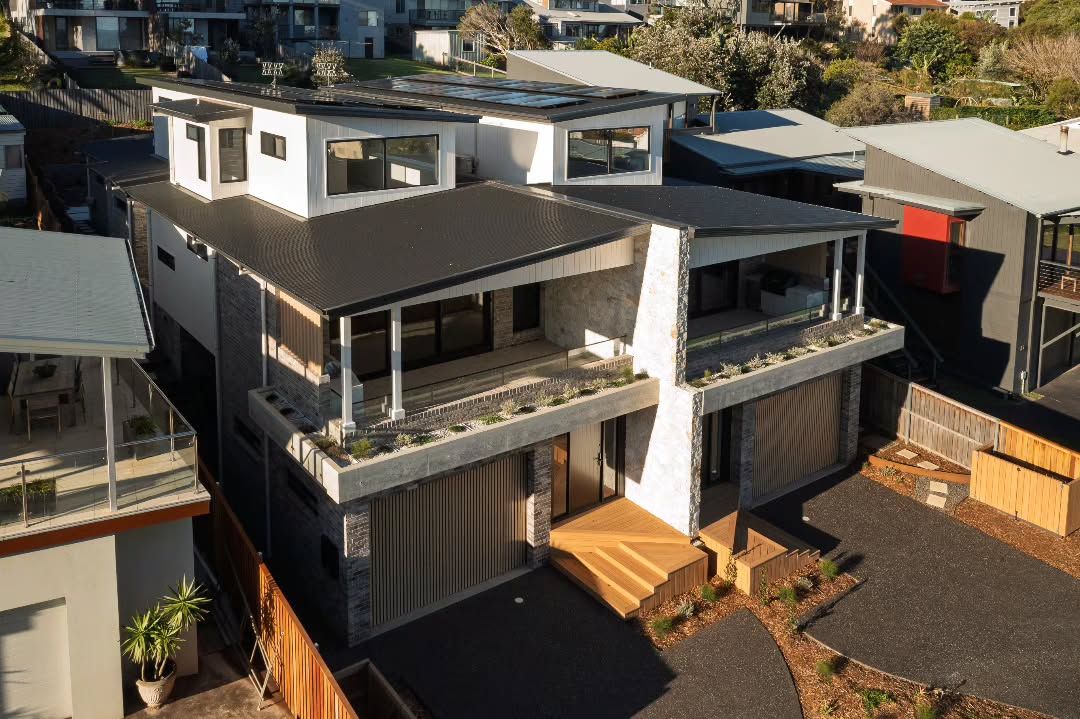 Modern Two Story House with Dark Roof — QBC Constructions In Gerringong, NSW