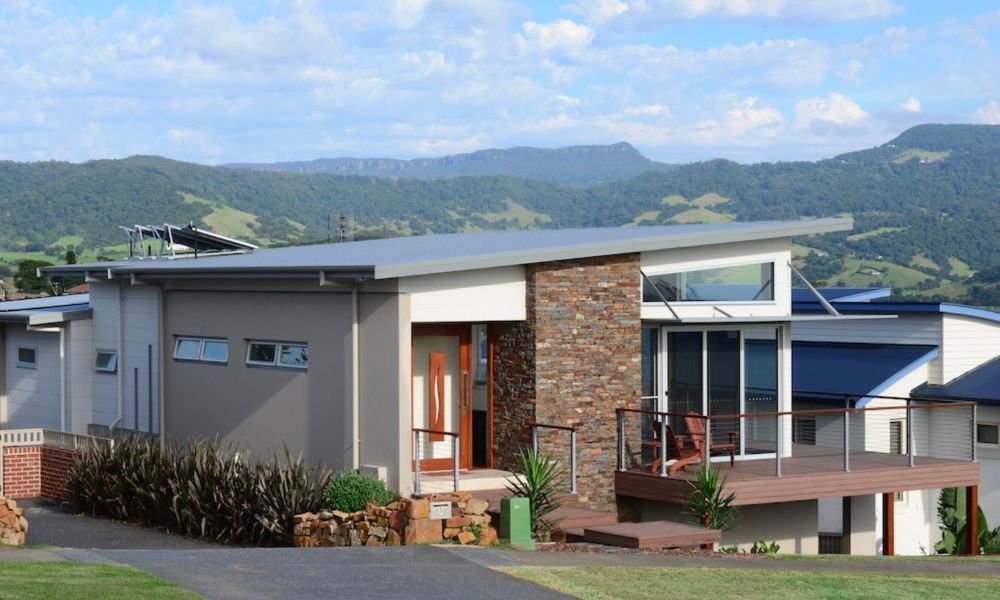 A Modern House With Mountains in the Background — QBC Constructions In Gerringong, NSW