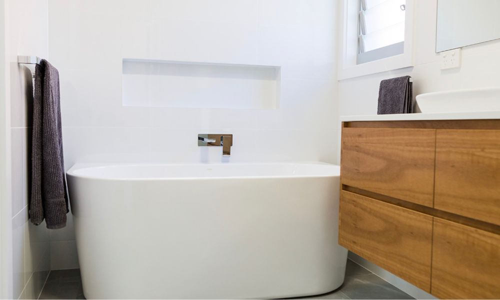 A Bathroom With a Bathtub — QBC Constructions In Gerringong, NSW