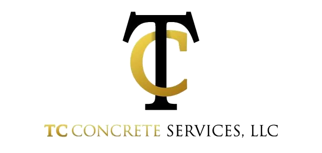 TC Concrete Services TC Concrete Services, LLC logo with black and gold overlapping letters on white background