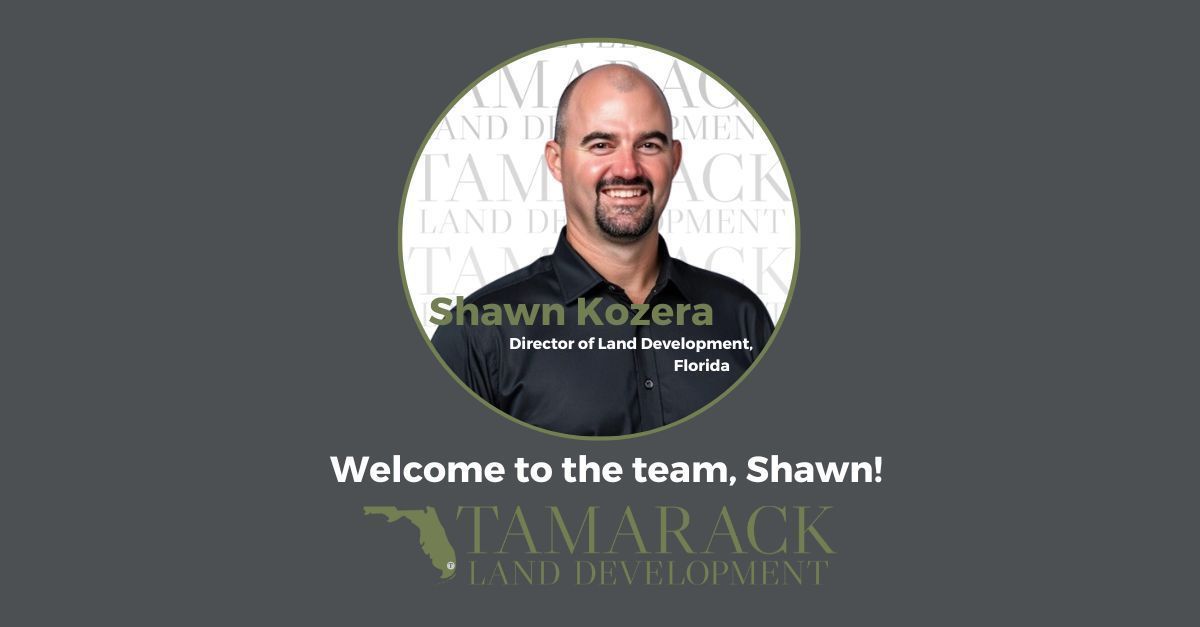Shawn Kozera, Tamarack Land Development, welcomes a new team member.