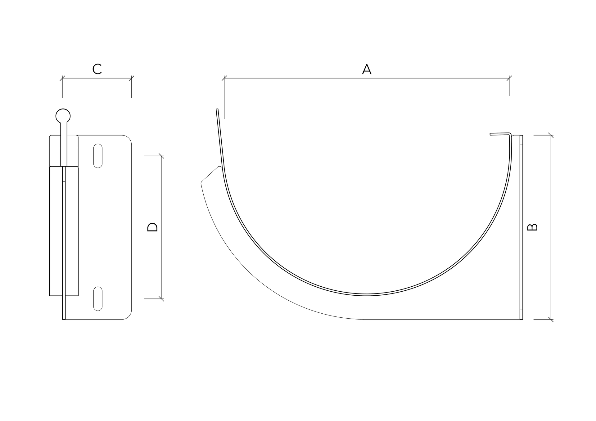A4 Gutter Brackets to suit Half Round Gutters NSW KFC Roofing