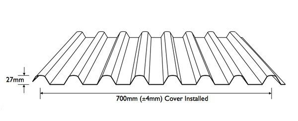 Longspan Sample Drawing 27mm X 700mm Cover – Rozelle, Nsw – Kfc Roofing Supplies