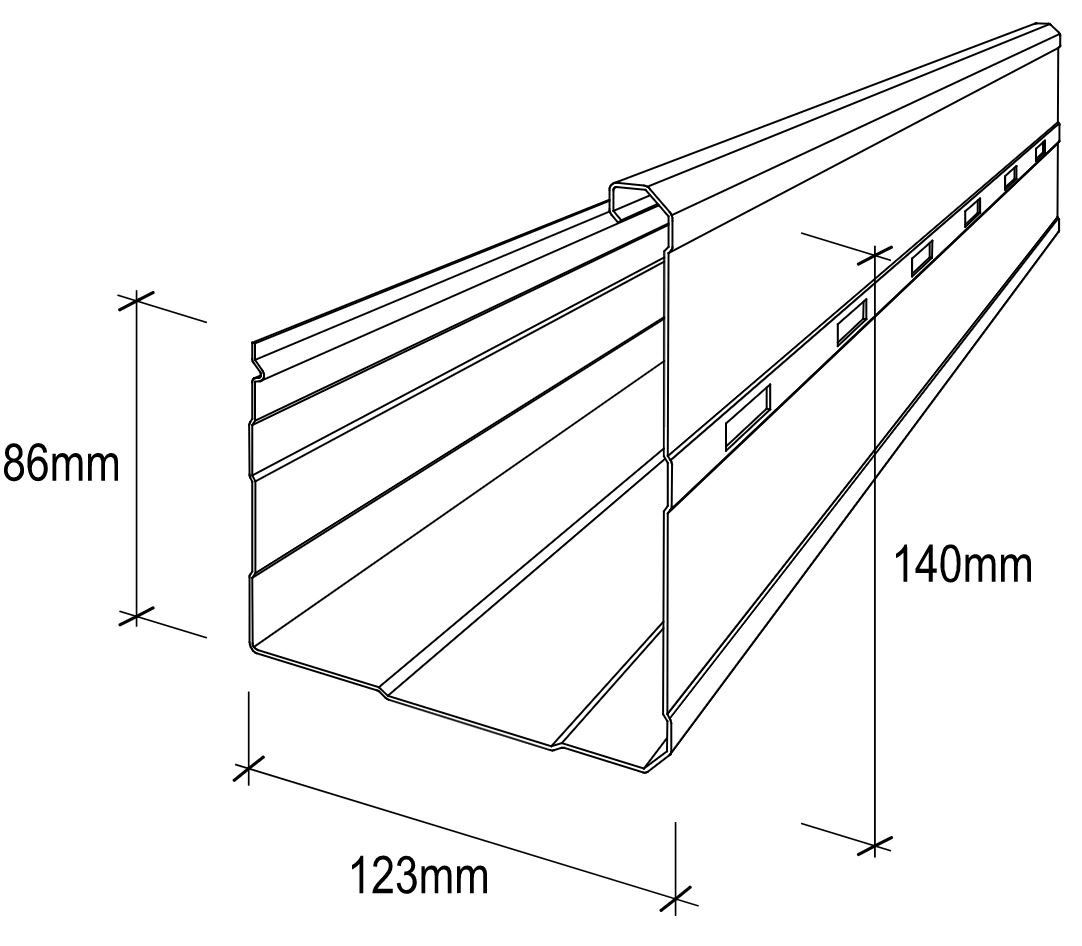 Stramit M Pattern Gutter Dimensions – Rozelle, Nsw – Kfc Roofing Supplies