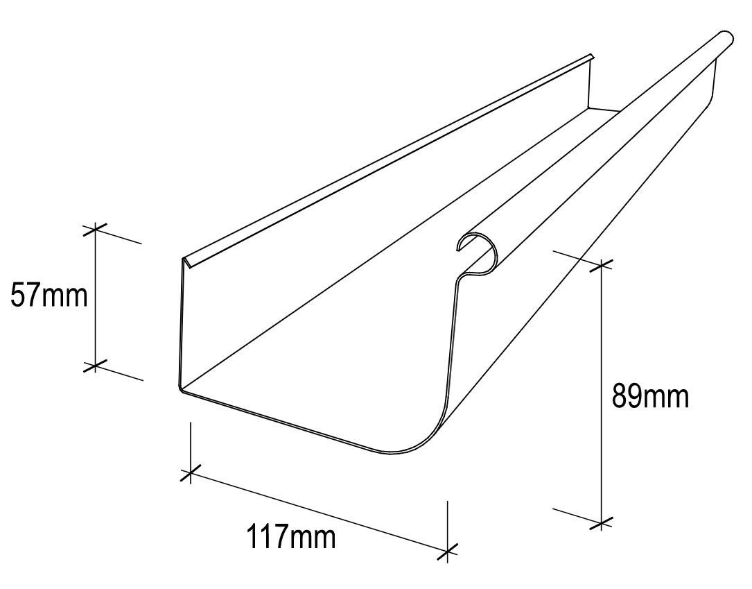 Stramit Quad 115 Hi-Front Gutter Dimensions – Rozelle, Nsw – Kfc Roofing Supplies
