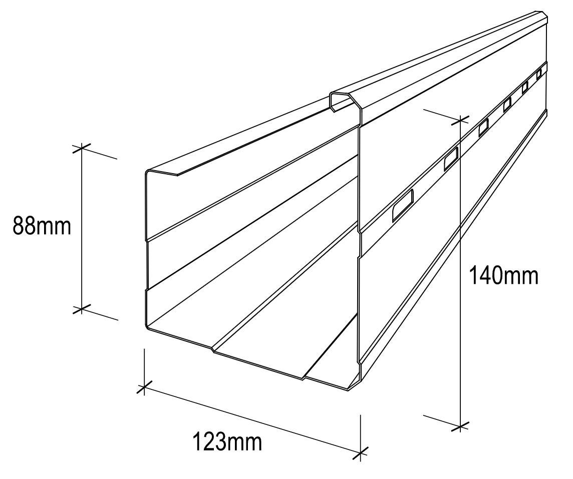 Stramit S Pattern Gutter Dimensions – Rozelle, Nsw – Kfc Roofing Supplies