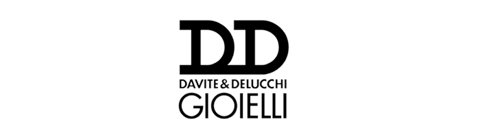 Un logo in bianco e nero per dd gioielli
