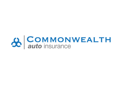 Commonwealth Auto Insurance logo in blue and gray on a white background