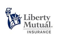 Liberty Mutual Insurance logo with the Statue of Liberty icon and gray text on a white background