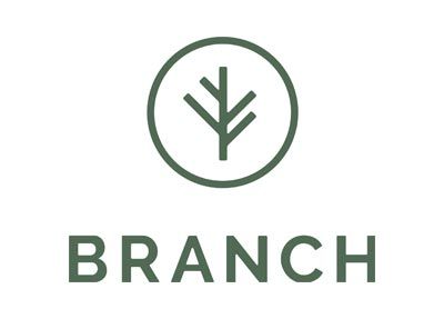 Branch logo with a green tree icon inside a circle above the word “BRANCH”