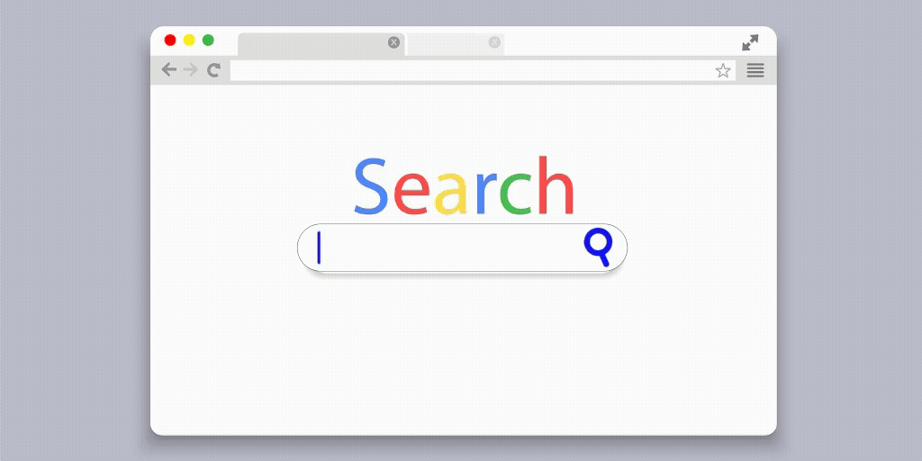 Web browser showing a Google search bar with 