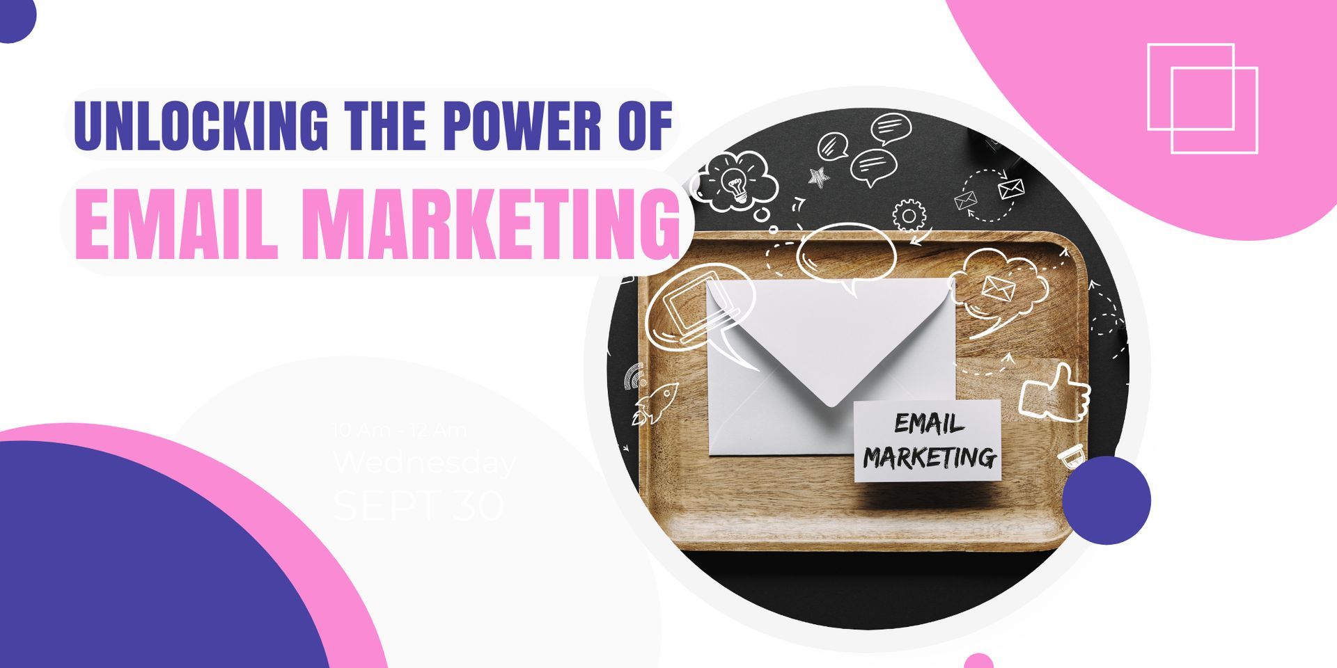 A white envelope with the words `` unlocking the power of email marketing '' written on it.