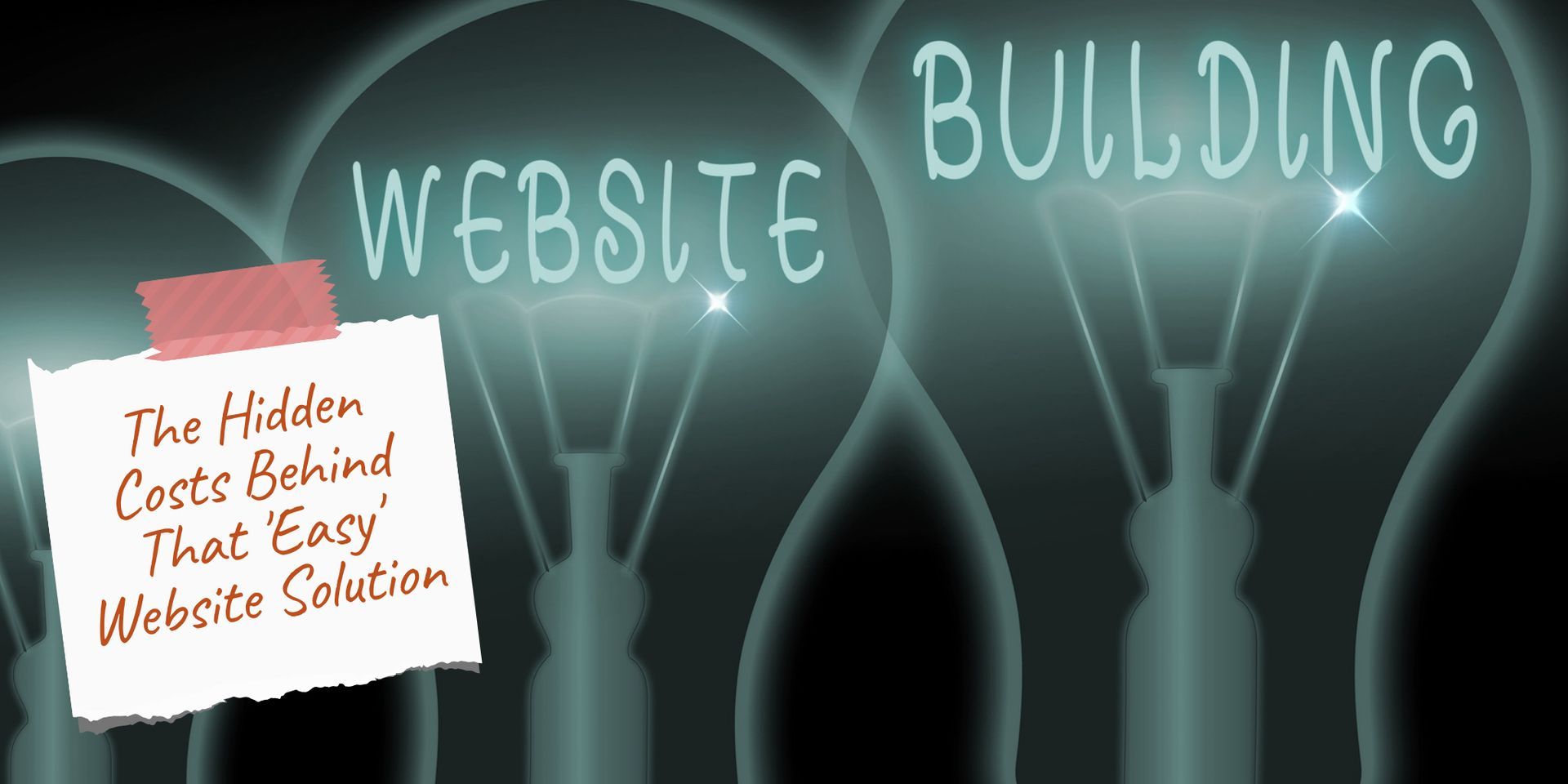 A light bulb with the words website building written on it