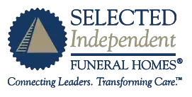 Selected Independent Funeral Homes logo with blue and gold emblem and “Connecting Leaders. Transforming Care.” slogan
