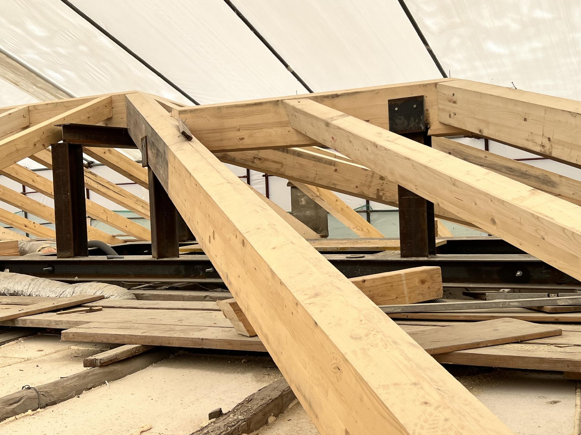 travi legno tetto
