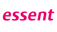 Het woord essent staat in het rood op een witte achtergrond.