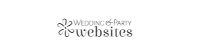 Wedding Party Websites logo with decorative heart icon in gray and black