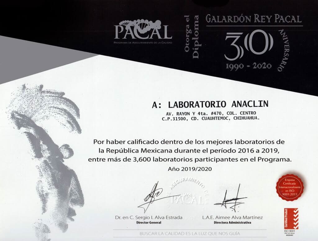 ANACLIN LABORATORIOS – GALARDÓN REY PACAL