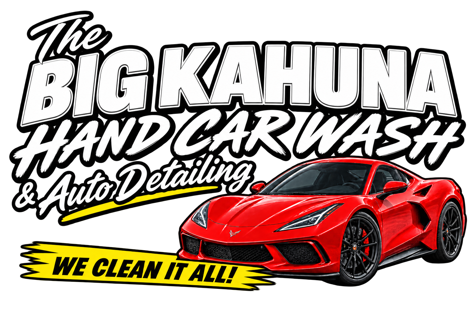 BIG KAHUNA HAND CAR WASH & AUTO DETAILING logo