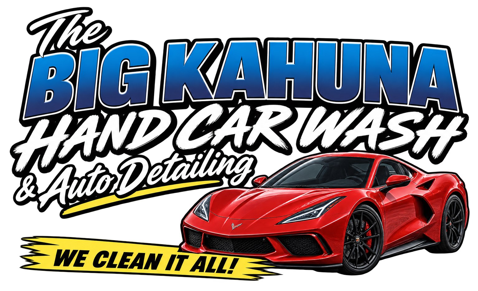 BIG KAHUNA HAND CAR WASH & AUTO DETAILING logo