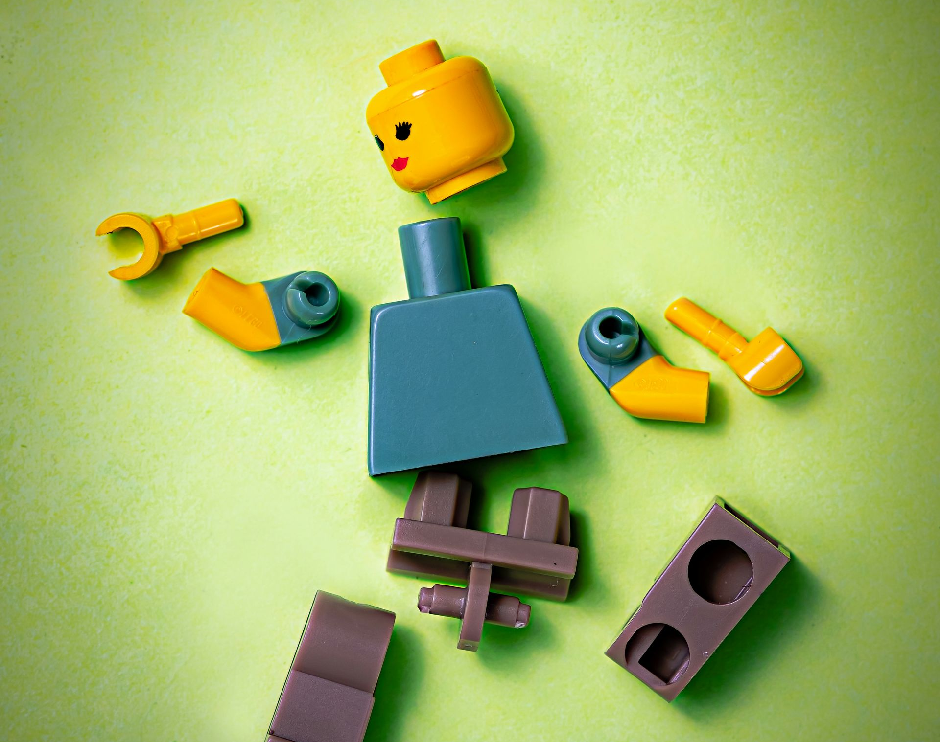 Image of a broken child-lego. 