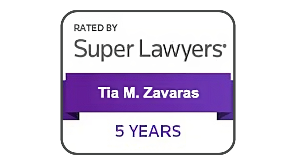 Super Lawyers 5 year logo- Tia Zavaras