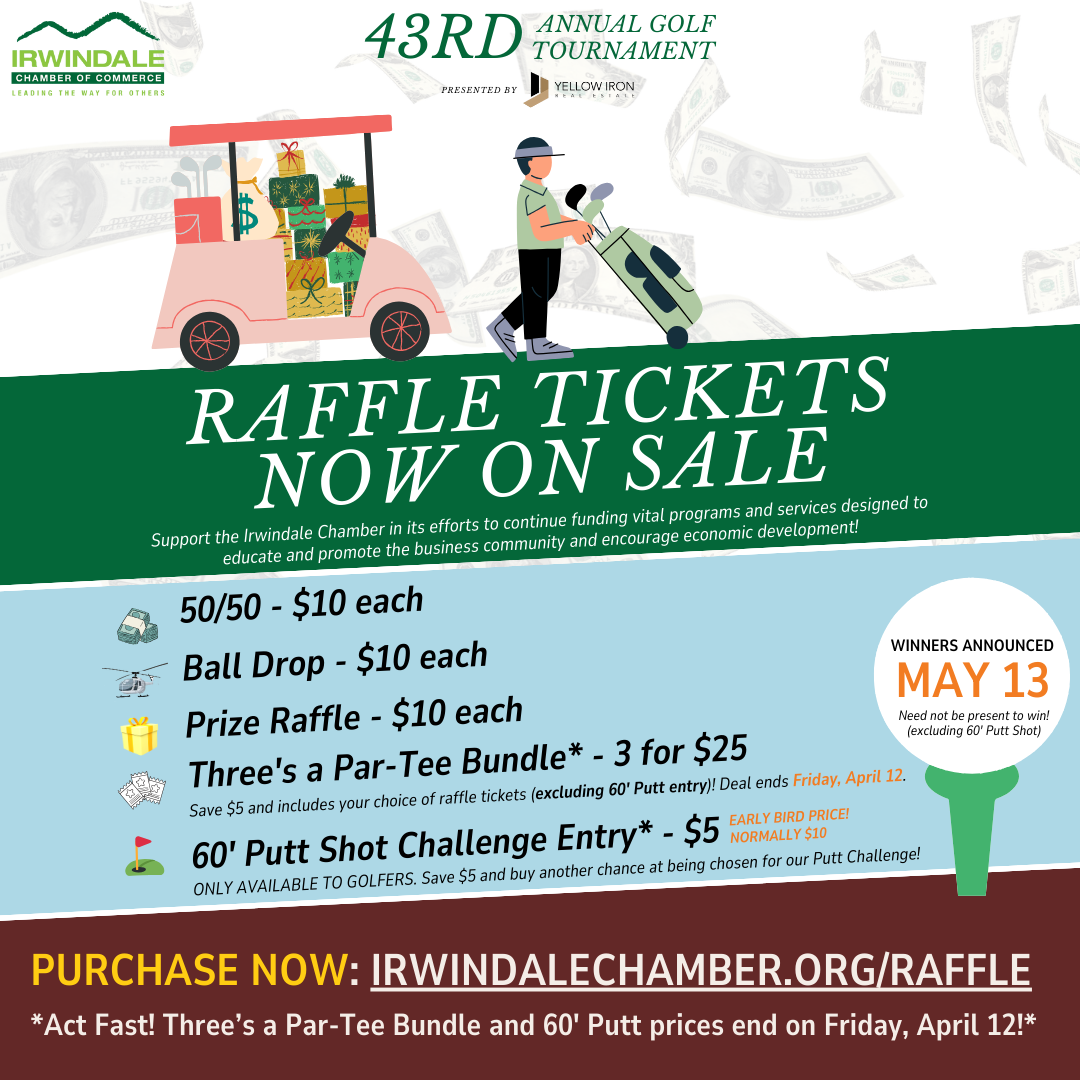 A poster that says raffle tickets now on sale