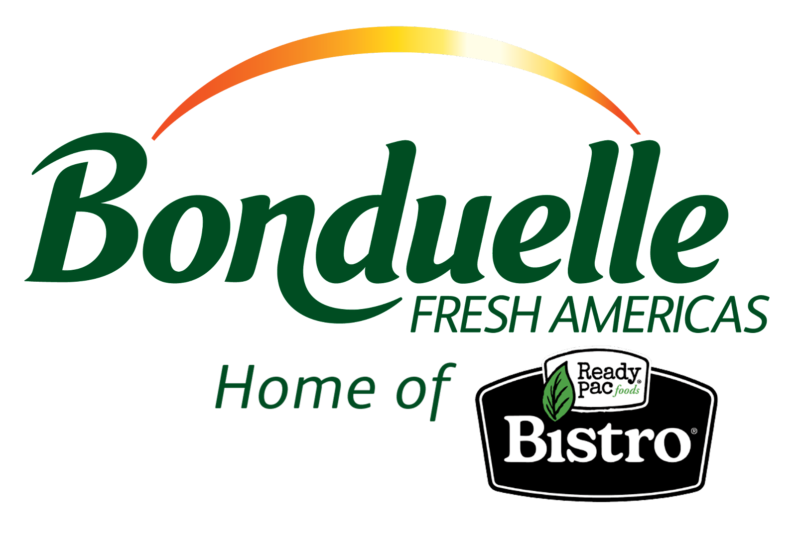 A logo for bonduelle fresh americas home of bistro