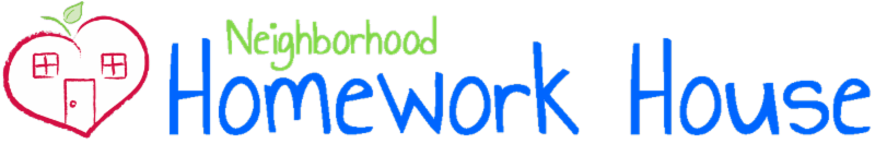 A logo for the neighborhood homework house