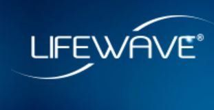 A blue background with the word lifewave on it