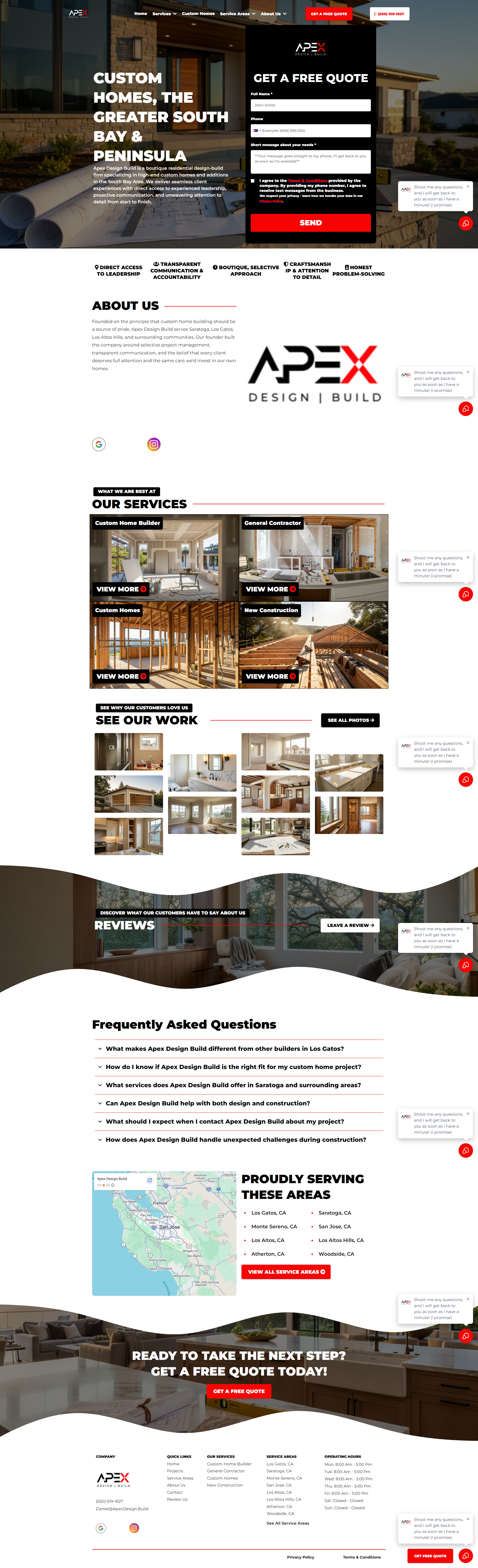 A screenshot of a website for a real estate company.
