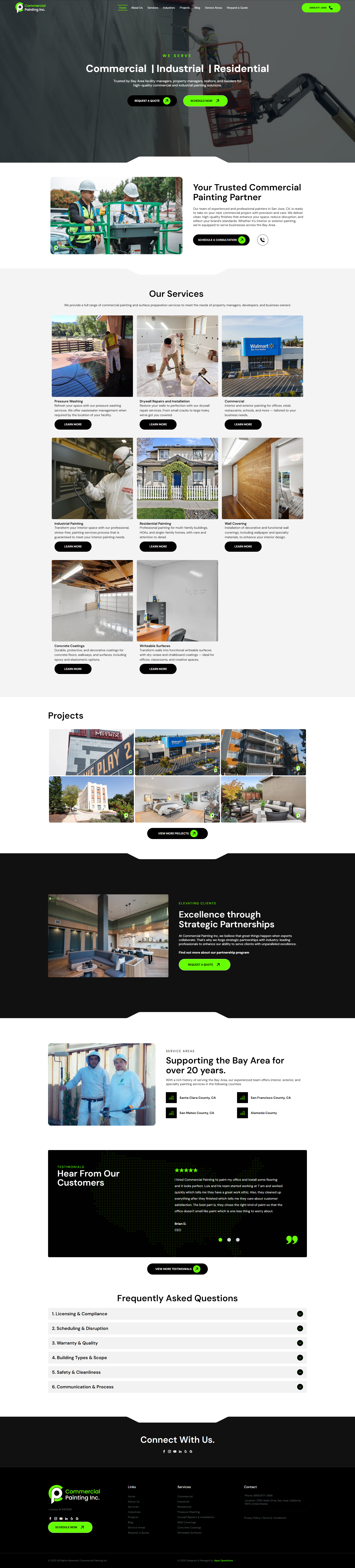 A screenshot of a website for a real estate company.