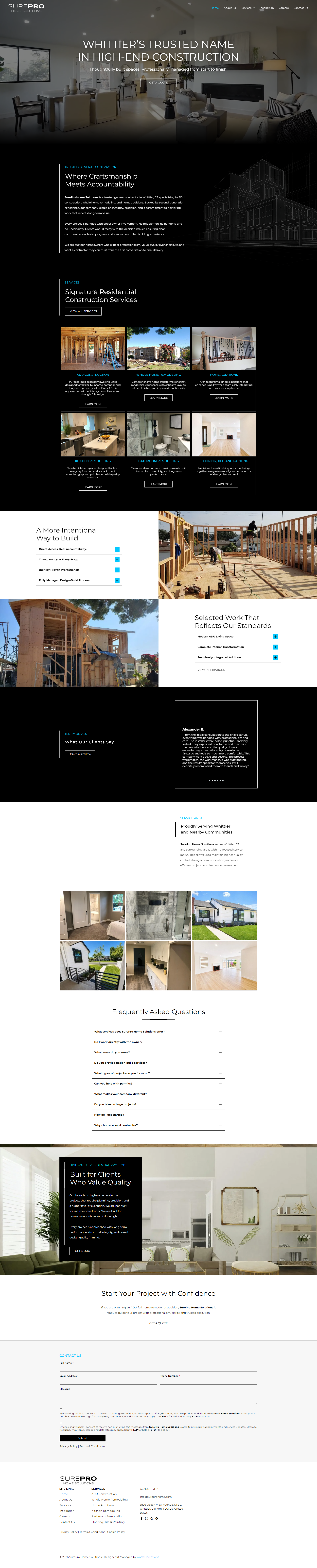 SurePro Home Solutions Website